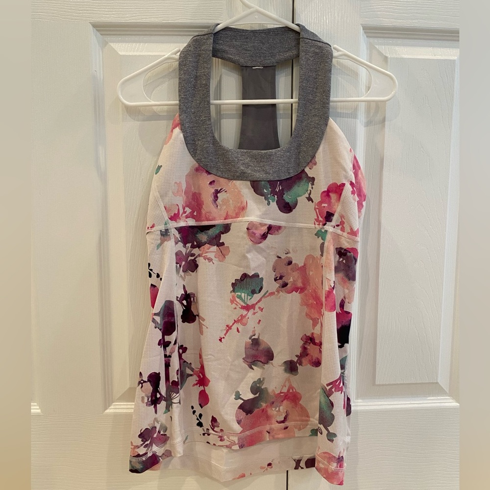 Floral Lululemon Scoop Neck Tank